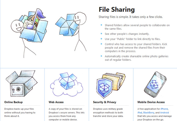 онлайн хранилище данных Dropbox