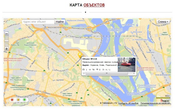 Экофронт - карта местности