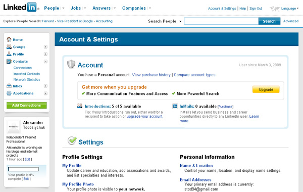 социальная сеть LinkedIn социальная сеть LinkedIn