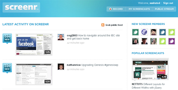 Screenr - скринкасат сервис